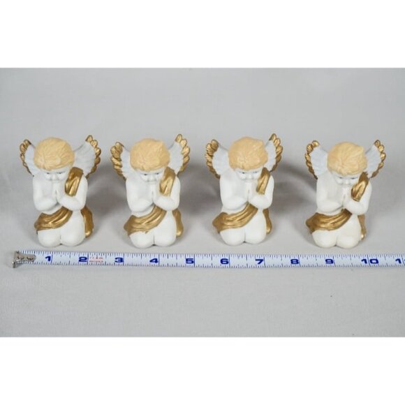 Vintage World Bazaar Hand Painted Porcelain Angel Napkin Rings ~ Set of 4 - Picture 4 of 10